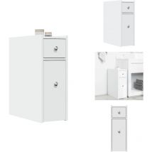 Vidaxl - Armoire de salle de bain étroite avec roulettes blanc - Armoire De Salle De Bain Étroite - Armoires De Salle De Bain Étroites - Armoire De
