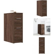 Vidaxl - Armoire de salle de bain étroite avec roulettes chêne marron - Armoire De Salle De Bain Étroite - Armoires De Salle De Bain Étroites