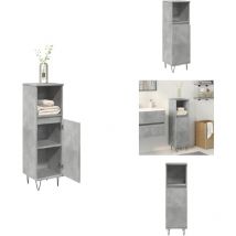Armoire de salle de bain gris béton 30x30x100 cm - Armoire De Salle De Bain - Armoires De Salle De Bain - Armoire - Meuble De Salle De Bain