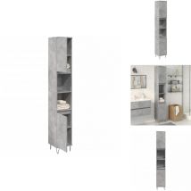 Vidaxl - Armoire de salle de bain gris béton 30x30x190 cm - Armoire De Salle De Bain - Armoires De Salle De Bain - Armoire - Armoire Pour Salle De