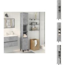 Armoire de salle de bain gris béton 30x30x190 cm - Armoire De Salle De Bain - Armoires De Salle De Bain - Armoire - Meuble De Salle De Bain