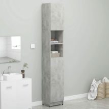 Supermarket - inlife Armoire de salle de bain Gris béton 32x25,5x190 cm Aggloméré
