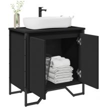 Maisonchic - Armoire de salle de bain, Meuble sous Vasque, Meuble de salle de bain noir 60x35x60 cm FR148323 Maison Chic