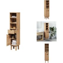 Vidaxl - Armoire de salle de bain otta 35x30x159 cm bois massif de pin - Armoire De Salle De Bain - Armoires De Salle De Bain - Placard - Meuble De