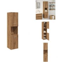 Vidaxl - Armoire de salle de bain suspendue chêne artisanal 30x30x130 cm - Armoire Suspendue De Salle De Bain - Armoires Suspendues De Salle De Bain