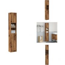 Vidaxl - Armoire de salle de bain vieux bois bois d'ingénierie - Armoire De Salle De Bain - Armoires De Salle De Bain - Armoire De Rangement De Salle