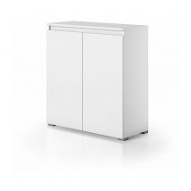 Armoire De Salle De Bains Blanche Multifonctionnelle 2 Portes