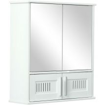 Armoire de salle de bains miroir harlow blanche