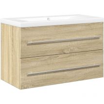 Vidaxl - Ensemble de meubles de salle de bain 2 pcs chêne sonoma