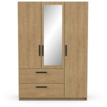 Demeyere - Armoire 3 portes - craft - Chêne - 133,5 x 51,4 x 191,5 cm