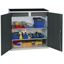 Stumpf - Armoire d'outillage/Servante de machine H1000xl1000xP500 mm 1 tiroir, 2 fonds gris clair ral 7035/bleu gent. ral 5010