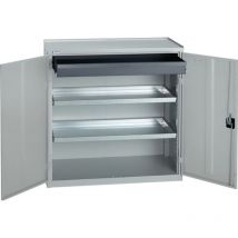 Armoire d'outillage/Servante de machine H1000xl1000xP500 mm 1 tiroir, 2 tablettes gris clair, ral 7035/gris clair, ral 703
