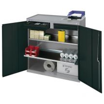 Stumpf - Armoire d'outillage/Servante de machine H1000xl1000xP500 mm 2 tiroirs, 2 étagères gris clair/gris anthracite