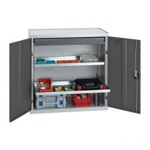 Stumpf - Armoire d'outillage/Servante de machine H1000xl1000xP500 mm 1 tiroir, 2 étagères gris clair/gris anthracite