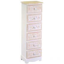 Vacchetti - Armoire en bois Andorre 6 tiroirs cm29x23h95