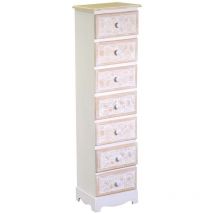 Vacchetti - Armoire en bois Andorre 7 tiroirs cm29x23h109