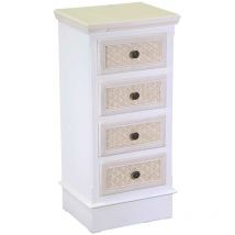 Vacchetti - Armoire en bois Lausanne 4 tiroirs crème cm37x30h79.5