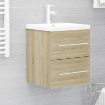Maison Chic - Armoire et lavabo de bain, Armoire d'évier avec lavabo intégré Chêne sonoma Aggloméré FR428170