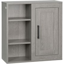 Armoire haute murale oxford grise