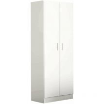 Homeness - Armoire intérieure Armoire 2 portes en bois en bois bilaminé avec enchères White - White