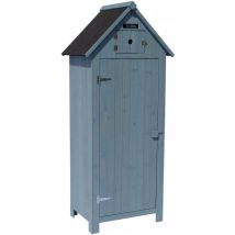 Habitat Et Jardin - Armoire de jardin 'Cabanon' - 77 x 54.5 x 179 cm - Bleu ciel