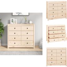 Armoire latérale 100x40x90 cm Bois de pin massif - Meuble De Rangement - Buffet - Commode - Armoire - Bois Massif