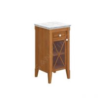 Villeroy & Boch Hommage - Armoire latérale, 440 mm × 850 mm × 425 mm, érable massif, teinte noyer - meuble, charnières à droite