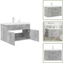 Vidaxl - Armoire lavabo de salle de bain avec bassin intégré et robinet - Armoire Lavabo De Salle De Bain - Armoires Lavabo De Salle De Bain