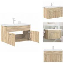 Vidaxl - Armoire lavabo de salle de bain et vasque et robinet intégrés - Armoire Lavabo De Salle De Bain - Armoires Lavabo De Salle De Bain - Placard