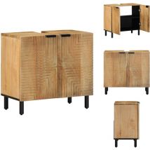 Vidaxl - Armoire lavabo de salle de bain marron bois massif de manguier - Meuble De Lavabo De Salle De Bain - Meubles De Lavabo De Salle De Bain