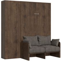 Itamoby - Canapé lit 140 Kentaro Noyer avec colonne gauche-droite