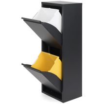 Jobgar - Recyclage Armoire Métallique 2 Tiroirs Noir 92x35x25cm