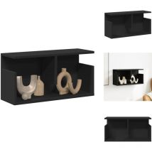 Armoire murale 60x20x30 cm noir bois d'ingénierie - Armoire Murale - Armoires Murales - Armoire Murale Flottante - Meuble tv Mural