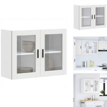 Armoire murale de cuisine avec porte en verre Porto blanc - Armoire Murale De Cuisine - Armoires Murales De Cuisine - Meuble Mural De Cuisine