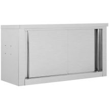 Maisonchic - Armoire murale de cuisine avec portes coulissantes, Meuble rangement de cuisine 90x40x50 cm Inox -ASAF89268 design in