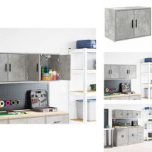 Armoire murale de garage gris béton bois d'ingénierie - Armoire Murale De Garage - Armoires Murales De Garage - Armoire - Armoire De Rangement De