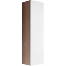 Muebles Bonitos - Armoire murale et avec pieds 1 porte Meuble de Rangement 40x165x40cm 4 compartiments Modèle Eliot Sonoma mat et Blanc Finition mate