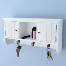 Armoire Murale Armoire De Rangement - Style Contemporain Pour Clés Et Bijoux Avec Portes Et Crochets Bv377538 - Bonnevie