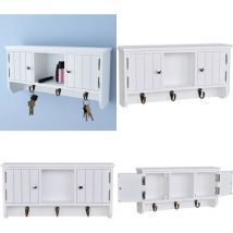 Vidaxl - Armoire murale pour clés et bijoux avec portes et crochets - Armoire Murale - Meuble Rangement - Armoire Clés - Organisation Intérieur