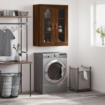 Jinlefu - Furniture Limited - Armoire murale chêne marron 69,5x34x90 cm