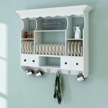 Armoire murales - Armoire de rangement Style Contemporain de cuisine Bois Blanc BV291396 Bonnevie