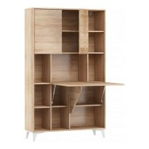 Armoire Placard Convertible en bureau et table Home office 175x105x34cm « Meggie 2-Sonoma artisan»