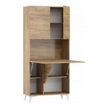 Armoire Placard Convertible en bureau et table Home office 175x80x36cm « Meggie-Or Artisan»