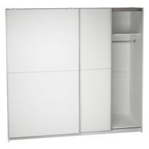 Armoire placard / meuble de rangement coloris blanc - Hauteur 200 x Longueur 180 x Profondeur 60 cm -PEGANE-