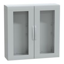 Schneider Electric - Armoire polyester 1000x1000x320mm grise RAL7035 avec porte vitrée IP65 schneider NSYPLA10103TG