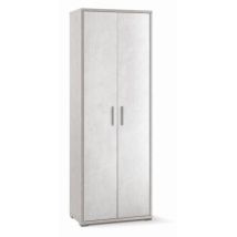 Sarmog - Armoire Haute Polyvalente À Deux Portes En Ossido White 71x41x H199 Cm