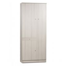 Iperbriko - Armoire polyvalente trois portes un tiroir Eucalyptus 77x34x h183 cm
