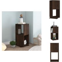 Armoire rotative Chêne fumé 34,5x34,5x75,5 cm bois d'ingénierie - Bibliothèque Tournante - Bibliothèque Murale - Étagère Rotative - Meubles De