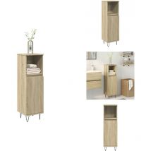 Vidaxl - Armoire salle de bain chêne sonoma 30x30x100 cm - Armoire De Salle De Bain - Armoires De Salle De Bain - Armoire De Rangement De Salle De