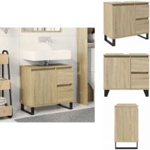 Vidaxl - Armoire salle de bain chêne sonoma 65x33x60 cm - Armoire De Salle De Bain - Armoires De Salle De Bain - Armoire De Rangement De Salle De